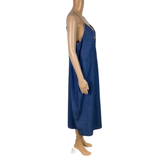 Universal Thread Woman's 100% Cotton Denim Blue Sleeveles Midi Dress Size XXL - Picture 2 of 8